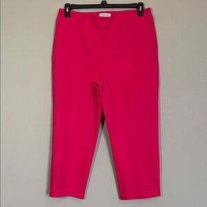 Rachel Zoe Hot Pink Slip-on Trousers, with pockets, size 12 (stretchy)